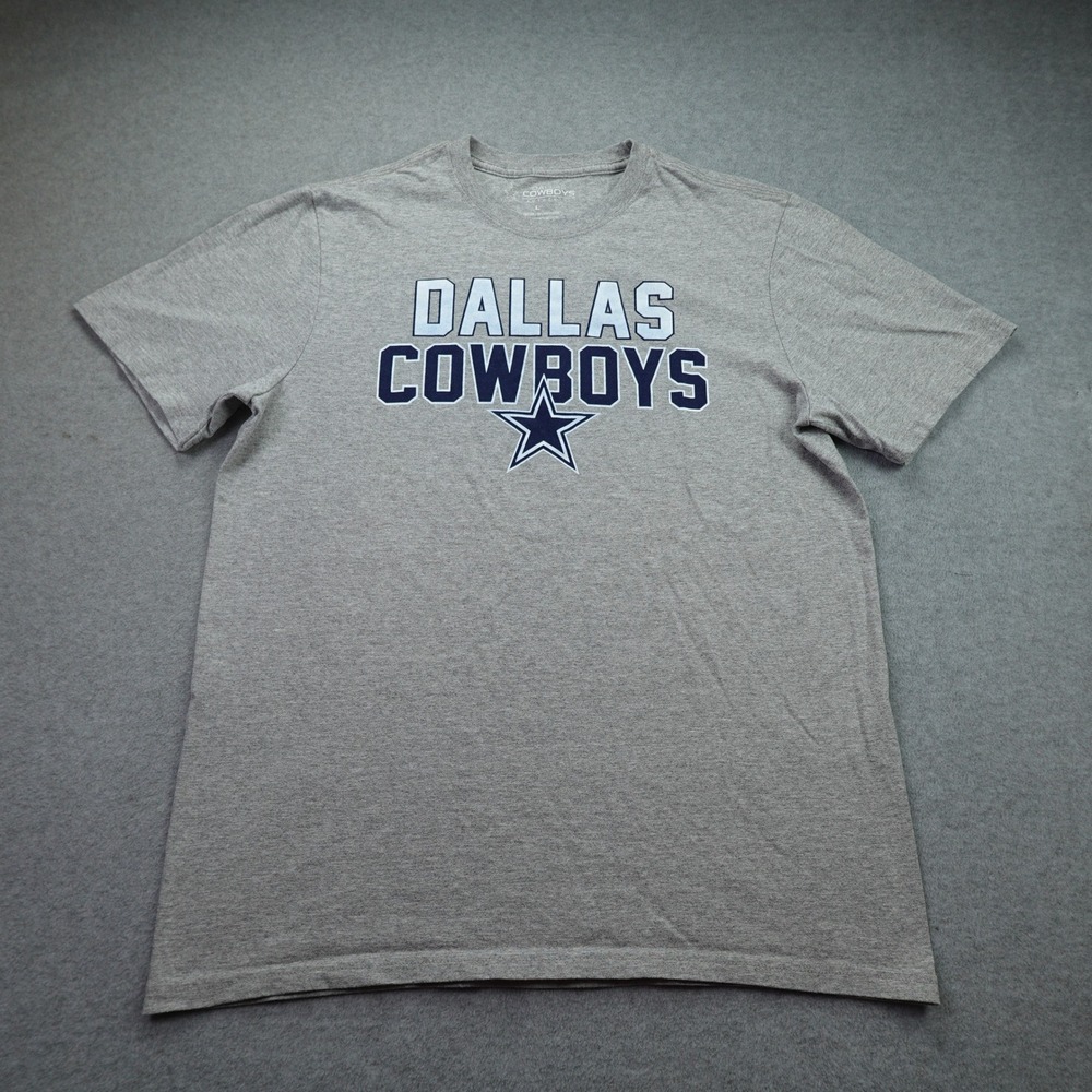 Dallas Cowboys T Shirt Mens Large Gray Sports Graphic Tee NFL Authentic